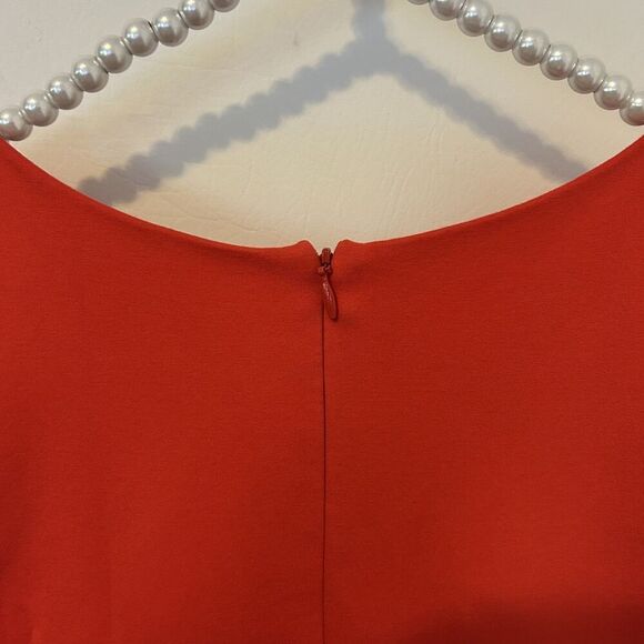 LuLu's Dress Womens M skater orange Fit And Flare Mesh Panel Sleeveless Party - Picture 11 of 14